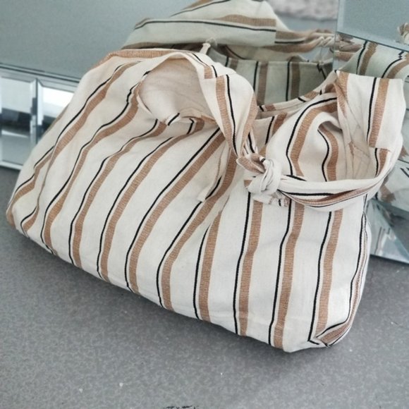 Oversized Striped Tote bag - Picture 3 of 4